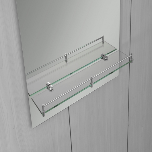 Зеркало настенное ZERIX LAGUNA MRZ03-50x70x11 прямоугольное с дугообразным верхом и полкой (ZX5622) купить в САНН Одесса