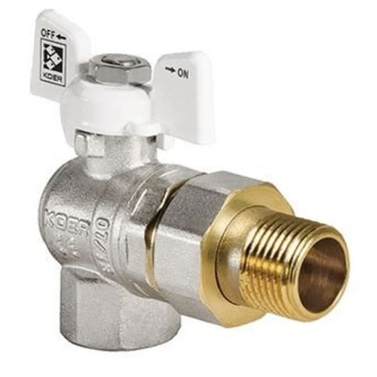Кран с американкой угловой Koer KR.228.W - 1" White (KR5105) купить в САНН Одесса, изображение 2