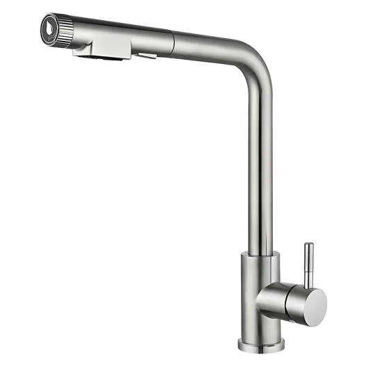 Смеситель для кухни MIXXUS LUX-021 PULL с выдвижным изливом из нерж. стали SUS304 (MI8229) купить в САНН Одесса