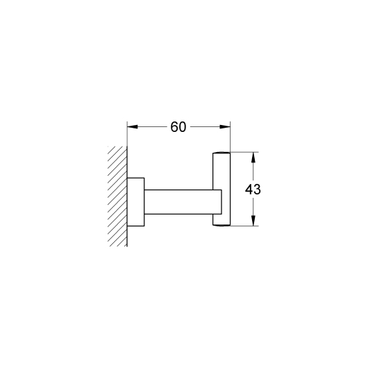 Крючок для халата Grohe Essentials Cube New (40511001) купить в САНН Одесса