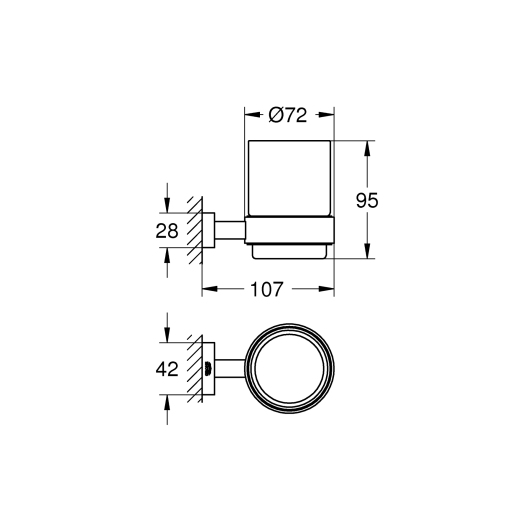 Стакан для зубных щеток Grohe Essentials Cube New (40755001) купить в САНН Одесса, изображение 2