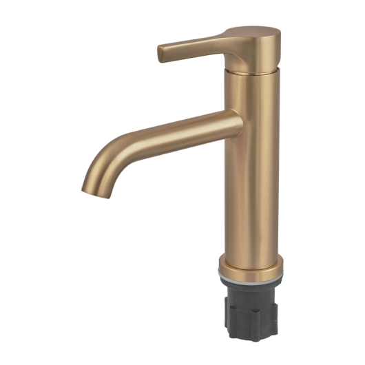 Смеситель для умывальника ZERIX REX-001-B BRUSHED GOLD из нерж. стали (Цвет матовое золото) (ZX6116) купить в САНН Одесса, изображение 3