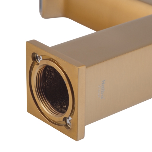Смеситель для умывальника HAIBA GAUDI 001 NUT BRUSHED GOLD (Цвет матовое золото) (HB9583) купить в САНН Одесса, изображение 2