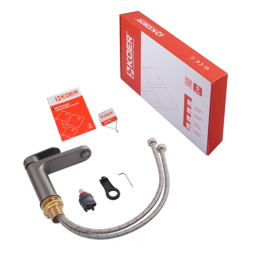 Смеситель для умывальника KOER KB-10030-07 (Цвет графит) (KR5426) купить в САНН Одесса