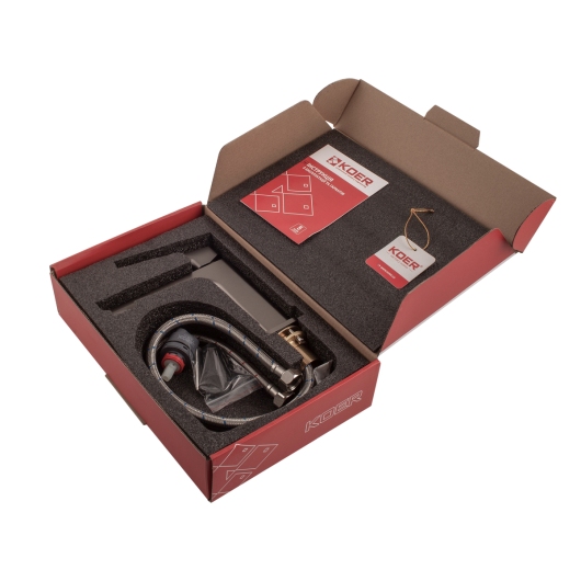 Смеситель для умывальника KOER KB-10031-07 (Цвет графит) (KR5432) купить в САНН Одесса, изображение 4