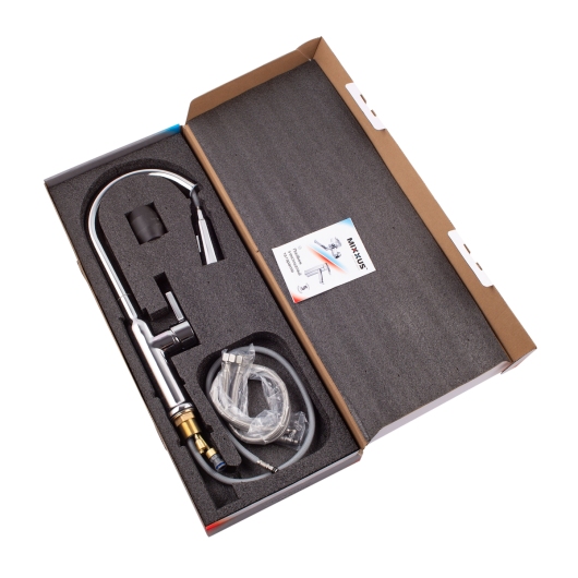 Смеситель для кухни MIXXUS PREMIUM PULL 014 с выдвижным изливом (Цвет хром) (MI6958) купить в САНН Одесса, изображение 4