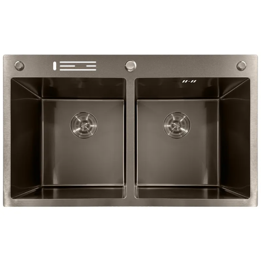 Мойка из нерж. стали MIXXUS MH8350-DK NANO-BLACK (3.0/0.8) (Цвет графит) (MI7053) купить в САНН Одесса, изображение 2