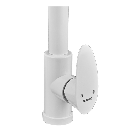 Смеситель для кухни PLAMIX CEZAR-017 SET WHITE REFL.WHITE с силиконовым изливом (с подводкой) (PM0743) купить в САНН Одесса, изображение 2