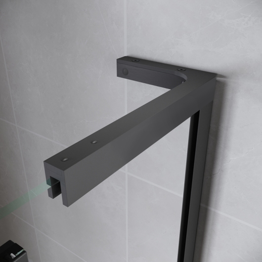 Дверь в нишу Walk-In раздвижная KOER SR SD07-120x200-L-TR-07 прозрачное стекло EASY CLEAN 8мм графит (KR5688) купить в САНН Одесса, изображение 2
