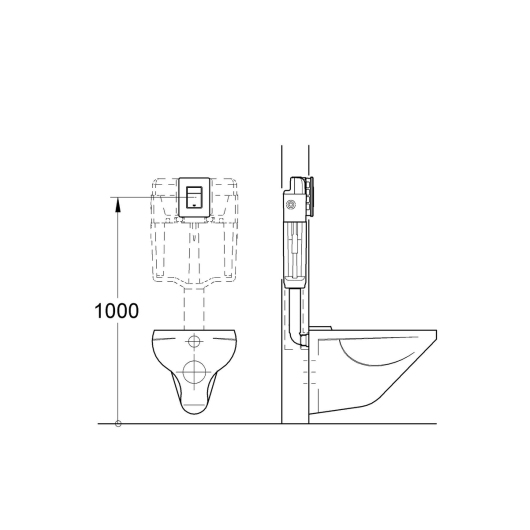 Комплект Grohe Set Унитаз ELLIPSE-0301-T3 система смыва TORNADO 3.0 + Инсталляция Grohe Rapid SL 38536001 + панель смыва 38732000 (38536001ELLIPS0301T3) купить в САНН Одесса, изображение 3