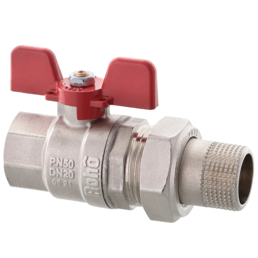 Кран с американкой прямой Roho R105-075 - 3/4" (RO0087) купить в САНН Одесса, изображение 3