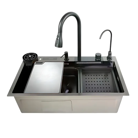 Мойка многофункциональная со встроенным смесителем MIXXUS MH7546-SET-08 DECOR GRAPHITE из нерж. стали (MI8456) купить в САНН Одесса, изображение 3