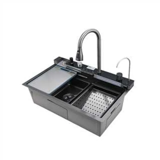 Мойка многофункциональная со встроенным смесителем MIXXUS MH7546-SET-06 DECOR GRAPHITE из нерж. стали (MI8464) купить в САНН Одесса, изображение 2