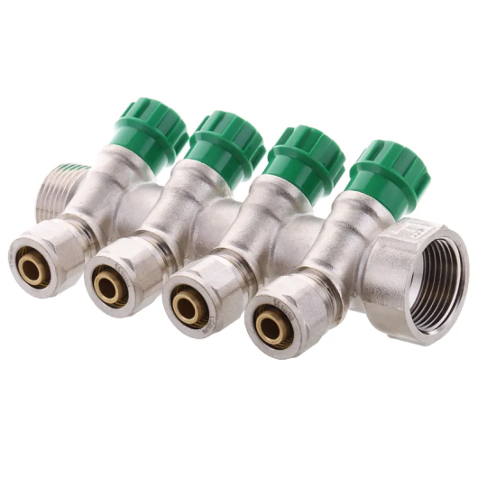 Коллектор теплого пола Koer KR.1124-4 1”x4 ways (KR2834) купить в САНН Одесса, изображение 4