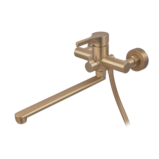 Смеситель для ванны ZERIX REX-006 (EURO) BRUSHED GOLD из нерж. стали (Цвет матовое золото) (ZX6119) купить в САНН Одесса, изображение 2
