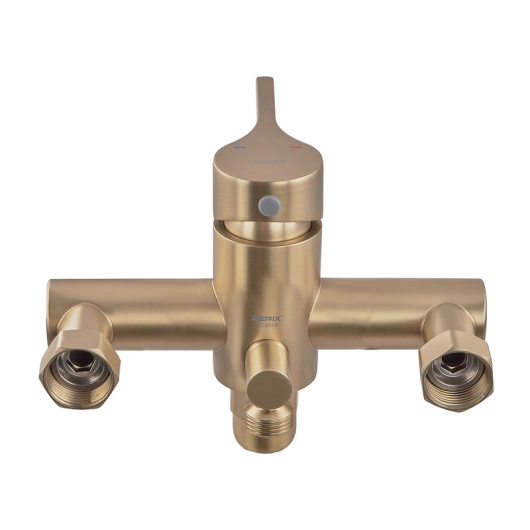 Смеситель для ванны ZERIX REX-006 (EURO) BRUSHED GOLD из нерж. стали (Цвет матовое золото) (ZX6119) купить в САНН Одесса, изображение 3