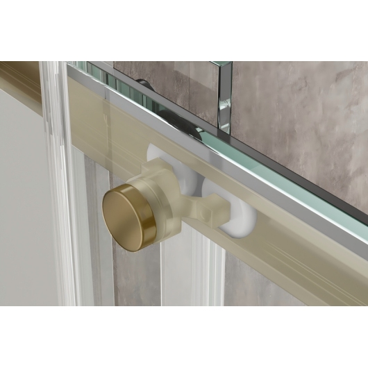 Душевая кабина без поддона KOER SR SC03-90x90x200-TR-12 прозрачное стекло EASY CLEAN 6мм матовое золото (KR5358) купить в САНН Одесса