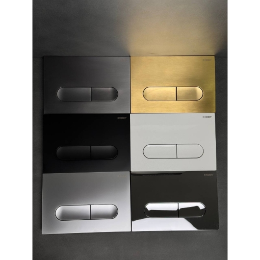 Панель смыва KOER KT-0608-05 240x160x10mm пластиковая, кнопка округленная (цвет черный матовый) (KR6125) купить в САНН Одесса, изображение 2