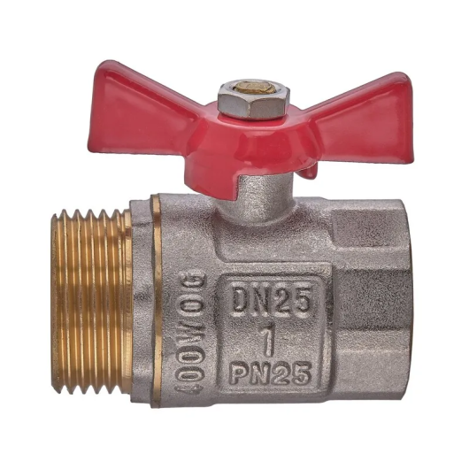 Кран шаровый ГШБ, ручка "бабочка" красная Waterpro WP607-25FMW - 1" FMW (WP2917) купить в САНН Одесса, изображение 2