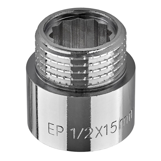 Удлинитель Europroduct EP.E015.Chr - 1/2"MF-15мм хром (EP6122) купить в САНН Одесса, изображение 2
