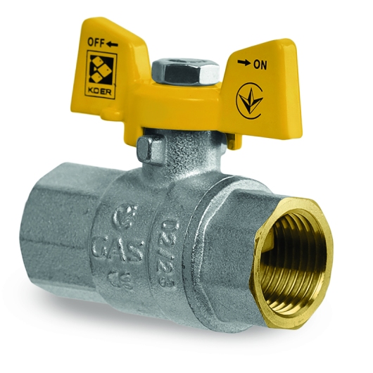 Кран шаровый Koer KG.207 - 3/4" FF ГГБ (газ) (KR4959) купить в САНН Одесса
