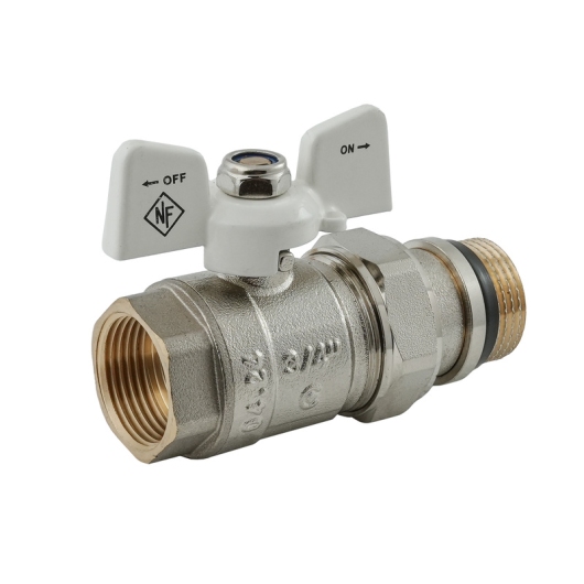 Кран шаровой с американкой Nolf classic NFC.963-08-3/4" FM ГШБ WHITE "антипротечка" (NF3161) купить в САНН Одесса