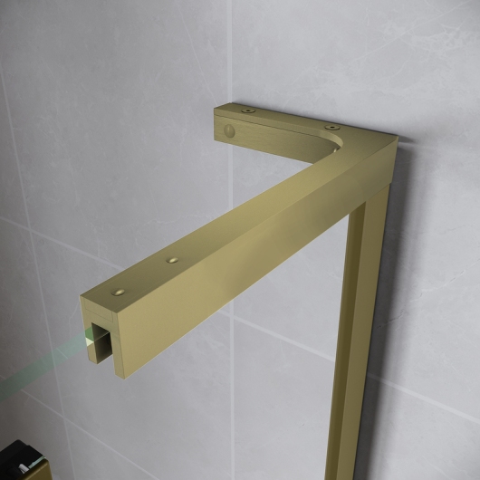 Дверь в нишу Walk-In раздвижная KOER SR SD07-120x200-R-TR-12 прозрачное стекло EASY CLEAN 8мм матовое золото (KR5774) купить в САНН Одесса, изображение 3