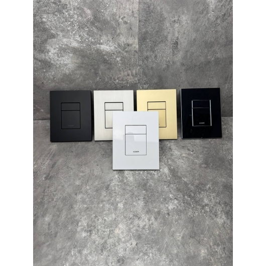 Панель смыва KOER KT-0607-03 157x198x3mm пластиковая, кнопка квадратная (цвет белый) (KR5714) купить в САНН Одесса, изображение 2