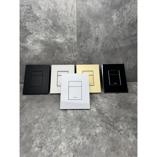 Панель смыва KOER KT-0607-03 157x198x3mm пластиковая, кнопка квадратная (цвет белый) (KR5714) купить в САНН Одесса