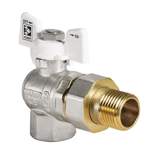 Кран с американкой 1/2" (Koer KR.228.W) угловой белый (KR0099) купить в САНН Одесса, изображение 3