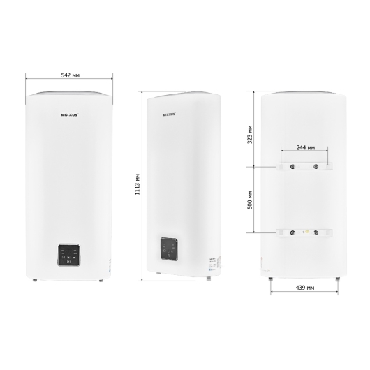 Водонагреватель "Плоский" MIXXUS EWH-10080 FLAT DRY накопительный 80 л, сухой тен 2 kW (WH0598) купить в САНН Одесса, изображение 3