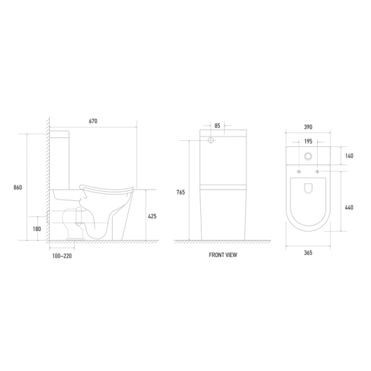 Бачок для унитаза-компакта KOER TT-0202-T3 TANK 430x390x140 в комплекте со сливной арматурой (MI8338) купить в САНН Одесса, изображение 3