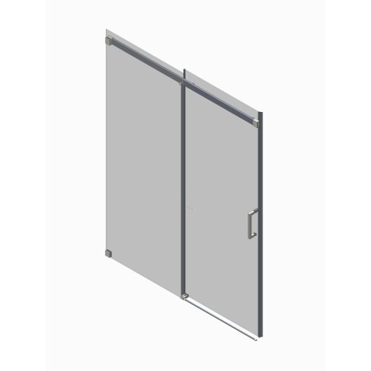 Дверь в нишу раздвижная KOER SR SD02-140x200-TR-01 прозрачное стекло EASY CLEAN 8мм хром (KR5383) купить в САНН Одесса, изображение 4