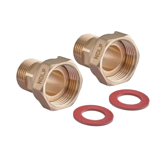 Комплект для подключения счетчика воды с накидной гайкой Nolf NFC.460-SET - 1/2"-3/4" (NF3242) купить в САНН Одесса, изображение 3