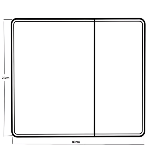 Зеркальный шкафчик MIXXUS PREMIUM OLIVARY CM01-80x70x13 с LED Touch, димером, рег. яркости (MI8296) купить в САНН Одесса, изображение 3