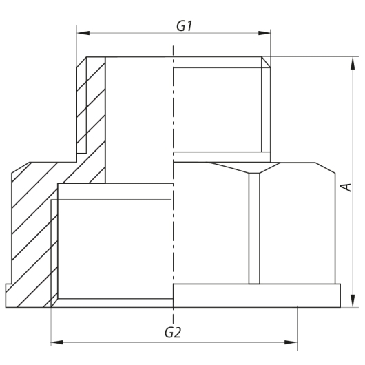 Переходник (коннектор) 1/2"х1" Koer KF.A0610 (KF0048) купить в САНН Одесса