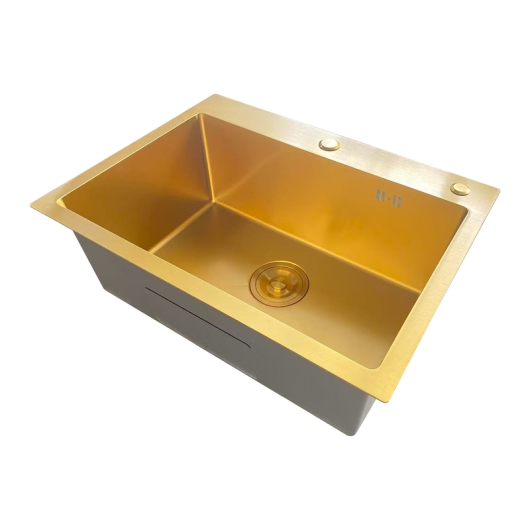 Мойка из нерж. стали MIXXUS MH5843 MICRO DECOR BRUSHED GOLD (3.0/0.8) (Цвет матовое золото) (MI8218) купить в САНН Одесса, изображение 4