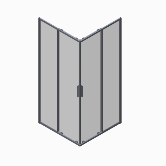 Душевая кабина без поддона KOER SR SC10-90x90x195-TR-07 прозрачное стекло EASY CLEAN 6мм графит (KR5944) купить в САНН Одесса, изображение 2