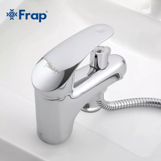 Смеситель для умивальника Frap F1221 з душовою лійкою, хром купить в САНН Одесса, изображение 2