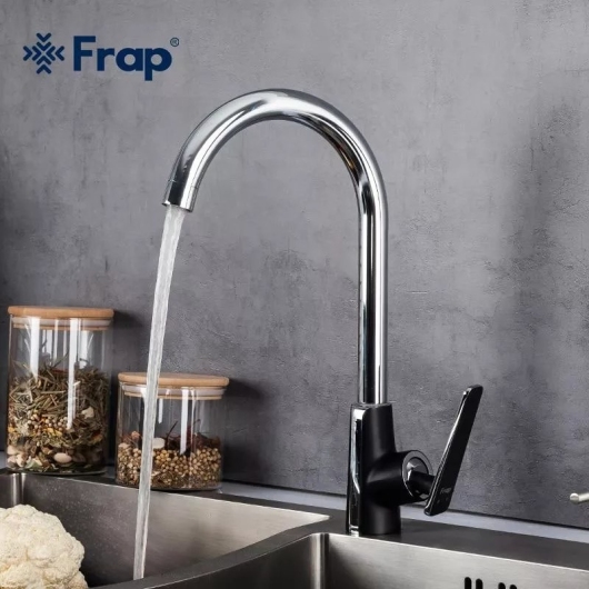 Смеситель для кухні Frap F4057, черный/хром купить в САНН Одесса, изображение 2
