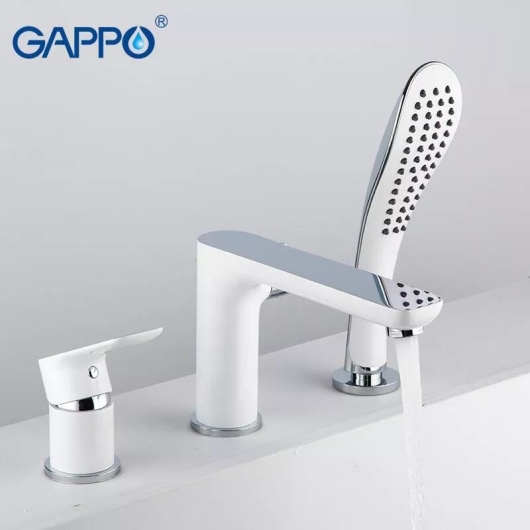 Смеситель для ванни на борт GAPPO G1148, белый/хром купить в САНН Одесса, изображение 2