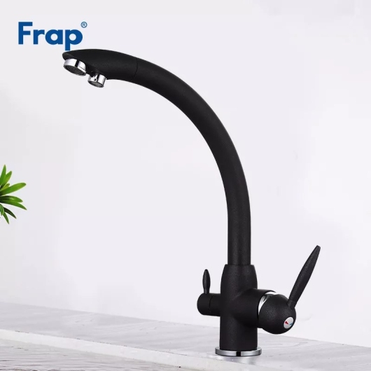 Смеситель для кухні на дві води Frap F4399-7, черный купить в САНН Одесса, изображение 2