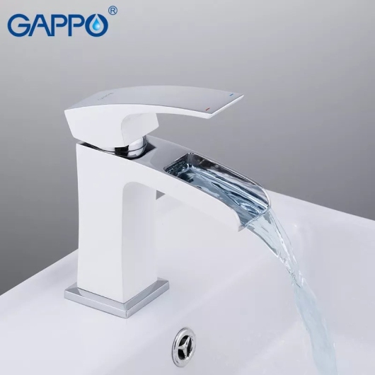 Смеситель для умивальника GAPPO G1007-30, белый/хром купить в САНН Одесса, изображение 2