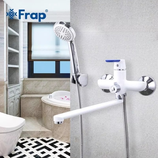 Смеситель для ванни Frap F2234, белый/хром купить в САНН Одесса, изображение 3