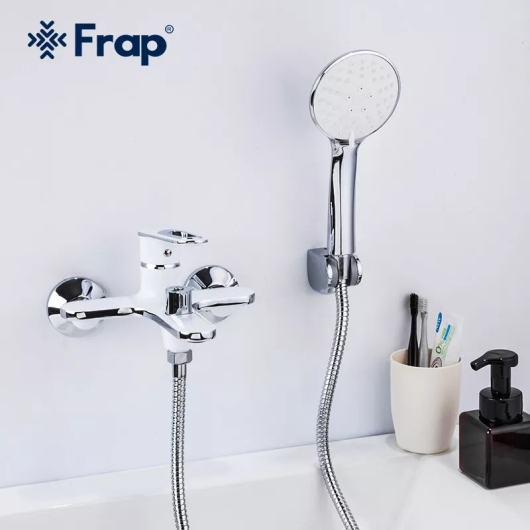 Смеситель для ванни Frap F3249, белый/хром купить в САНН Одесса, изображение 2