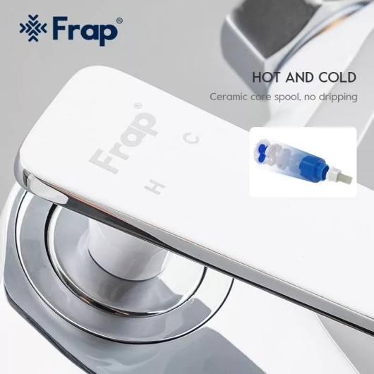 Смеситель для ванни Frap F3258, белый/хром купить в САНН Одесса, изображение 4