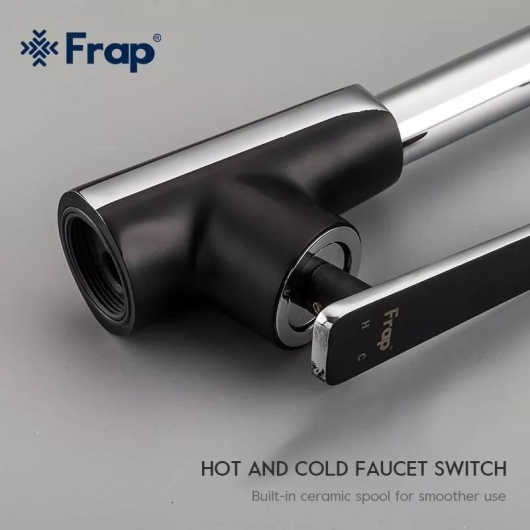 Смеситель для кухні Frap F4057, черный/хром купить в САНН Одесса, изображение 4