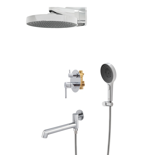 Душевая система встроенная KOER KB-66029-01, 3 функции (Цвет хром) (KR5483) купить в САНН Одесса, изображение 3