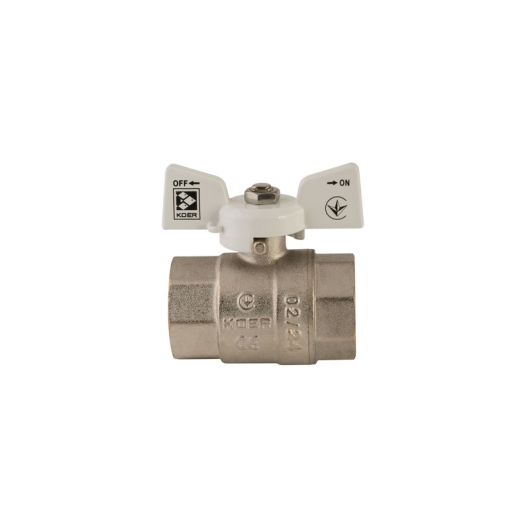 Кран шаровый Koer 1" ГГБ (KR.217.W) белый (KR0180) купить в САНН Одесса