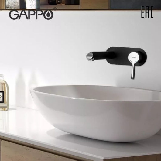 Вбудований смеситель для раковини GAPPO G1003-26, черный/хром купить в САНН Одесса, изображение 2